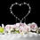Elegance by Carbonneau CJ-1017-Heart Simple Crystal Accented Heart for Wedding or Anniversary Cake Top