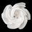 Elegance by Carbonneau Clip-105-M Satin & Organza Flower w/ Pearl & Rhinestone Center Hair Clip 105