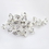 Elegance by Carbonneau Clip-108-S-Clear Silver Clear Small Floral Rhinestone Clip 108