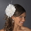 Elegance by Carbonneau Clip-1142 Bridal Flower Headpiece with Crystals & Feathers Clip 1142 White or Ivory