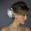 Elegance by Carbonneau Clip-2705 Rhinestone, Crystal, Lace, Satin & Organza Flower Bridal hair Clip 2705