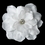 Elegance by Carbonneau Clip-407-White White Jeweled Delphinium Medium Alligator Hair Clip 407 with Brooch Pin