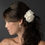 Elegance by Carbonneau Clip-412 Triple Flower Bridal Hair Clip 412 with Brooch Pin