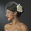 Elegance by Carbonneau Clip-416-Diamond-White Classic Ravish Diamond White Rose Flower Hair Clip - Clip 416