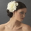 Elegance by Carbonneau Clip-418-Cream Elegant Bridal Cream Dahlia Flower Hair Clip - Clip 418