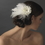 Elegance by Carbonneau Clip-421 Flower Feather Fascinator Bridal Hair Clip 421 with Brooch Pin