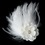 Elegance by Carbonneau Clip-421 Flower Feather Fascinator Bridal Hair Clip 421 with Brooch Pin