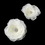 Elegance by Carbonneau clip-438 White or Ivory Jeweled Ranunculus Pair Clip 438 with Brooch Pin