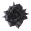 Elegance by Carbonneau clip-481-black * Black Flower Hair Clip with Brooch Pin 481