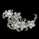 Elegance by Carbonneau Clip-486-S-Clear Silver Clear Swarovski Crystal Bead, Rhinestone & Sequin Flower Hair Clip 486