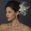 Elegance by Carbonneau Clip-518-Ivory Ivory Flower Feather & Crystal Fascinator Hair Clip 518