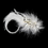 Elegance by Carbonneau clip-5282 Extraordinary White or Ivory Feather & Clear Rhinestone Bridal Hair Clip 5282
