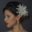 Elegance by Carbonneau Clip-5287 Crystal & Rhinestone Feather Flower Bridal Hair Clip 5287
