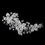 Elegance by Carbonneau Clip-7040-S-Clear Silver Clear Swarovski Crystal Bead & Rhinestone Flower Hair Clip 7040