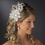 Elegance by Carbonneau Clip-8105 Vintage Bridal Feather Hair Fascinator with Dangling Crystals Clip 8105 with Brooch Pin