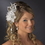 Elegance by Carbonneau Clip-8105 Vintage Bridal Feather Hair Fascinator with Dangling Crystals Clip 8105 with Brooch Pin