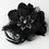 Elegance by Carbonneau Clip-8106 Black Feather Fascinator Clip with Brooch Pin 8106