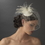 Elegance by Carbonneau Clip-8366 Russian Bridal Bird Cage Veiling Bridal Hat with Swarovski Crystal & Feather Accents - Clip 8366 with Brooch Pin
