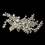 Elegance by Carbonneau Clip-9503-S-FW Silver Freshwater Pearl Leaf Vine Hair Clip 9503