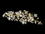 Elegance by Carbonneau Comb-058-G Gold Floral Accented Crystal Versatile Comb-058