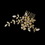 Elegance by Carbonneau Comb-11145-gold Gold Floral Vine Crystal Accent Versatile Brooch 11145