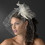 Elegance by Carbonneau Comb-1136 High Fashion Russian Birdcage Veil with Feathers & Austrain Crystals on Comb 1136