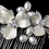 Elegance by Carbonneau Comb-120-S-FW Freshwater Pearl & Rhinestone Floral Hair Comb 120 (Silver or Gold Accent)