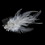 Elegance by Carbonneau Comb-1536 Bridal Feather Fascinator Comb 1536 White or Ivory