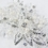 Elegance by Carbonneau Comb-4426-S-DW Silver Diamond White Pearl & Crystal Floral Vine Hair Comb 4426