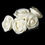 Elegance by Carbonneau Comb-4647-Ivory Charming Ivory Flower Bridal Hair Comb 4647