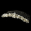 Elegance by Carbonneau Comb-7002-Gold-Ivory Gold with Ivory Pearls & Crystal Bridal Comb 7002
