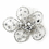 Elegance by Carbonneau Comb-765-AS-Clear Antique Silver Clear Swarovski Crystal Bead & Rhinestone Floral Hair Comb 765