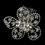 Elegance by Carbonneau Comb-765-AS-Clear Antique Silver Clear Swarovski Crystal Bead & Rhinestone Floral Hair Comb 765