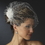 Elegance by Carbonneau Comb-7795 Elegant Feather Flower Fascinator with Cage Veil Comb or Clip 7795
