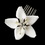 Elegance by Carbonneau Comb-8130-S Starfish Orchid Style Bridal Comb with Crystals Comb 8130
