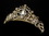 Elegance by Carbonneau Comb-8245-G Regal Gold Tiara Bridal Comb w/ Clear Rhinestones 8245