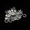 Elegance by Carbonneau Comb-8321-Antique-Silver Antique Silver Flower Bridal Hair Comb with Pearl & Rhinestone Accents 8321