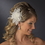 Elegance by Carbonneau Comb-8397 Feather Flower Bridal Hair Comb Adorn with Swarovski & Rhinestones Comb 8397 Ivory or White