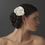 Elegance by Carbonneau Comb-8429 Matt Satin Flower Bridal Hair Comb or Clip w/ Rhinestones, Swarovski Crystals & Fresh Water Pearl accents 8429