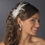 Elegance by Carbonneau Comb-8432-Silver-White Lovely White Feather Spray Birdal Hair Comb w/ Pearls & Rhinestones 8432