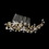 Elegance by Carbonneau Comb-8561-gold Striking Gold Floral Bridal Hair Comb w/ Austrian Crystals 8561