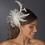 Elegance by Carbonneau Comb-8989 Fabulous Ivory Feather Fascinator Bridal Comb or Clip 8989