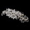 Elegance by Carbonneau comb-913-silver Silver Clear and Freshwater Pearl Hair Comb 913