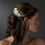 Elegance by Carbonneau Comb-9814 Delightful Silver Floral Bridal Comb w/ Clear Rhinestones & Ivory Freshwater Pearls 9814