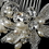 Elegance by Carbonneau Comb-9860-S-FW Silver Freshwater Pearl & Rhinestone Floral Comb