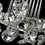 Elegance by Carbonneau Comb-9865-S-CL Silver Clear Multi Cut Rhinestone Swirl Vine Comb