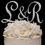 Elegance by Carbonneau completelycoveredinitials Completely Covered ~ Swarovski Crystal Initials Wedding Cake Top Set