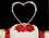 Elegance by Carbonneau completelycoveredsnghrt Completely Covered ~ Swarovski Crystal Single Heart Cake Topper
