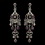Elegance by Carbonneau E-1028-AS-Amethyst Antique Silver Amethyst AB Crystal Chandelier Bridal Earrings 1028