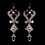 Elegance by Carbonneau e-1031-amethyst Silver Amethyst Purple Chandeleir Crystal Earrings 1031